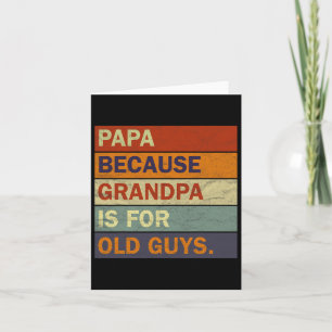 Cool Grandpa Art For Men Grandfather Papa Parent F Card