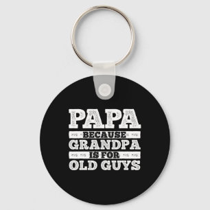 Cool Grandpa Art For Men Grandfather Papa Parent F Key Ring