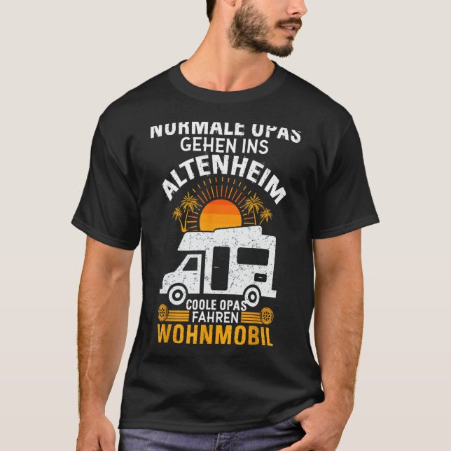 Cool Grandpa Driving Motorhome Gift Grandpa Saying T-Shirt (Front)