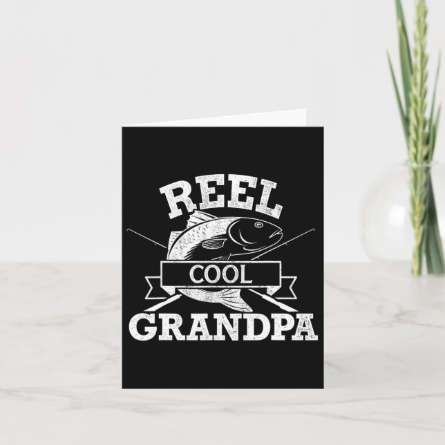 Cool Grandpa Fishing Fathers Day Birthday Christma Card (Front)