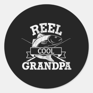 Cool Grandpa Fishing Fathers Day Birthday Christma Classic Round Sticker