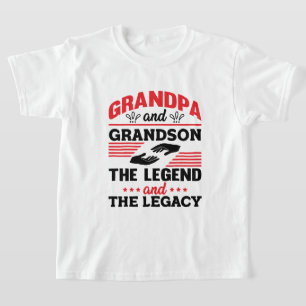 Cool Grandpa Grandson word art T-Shirt