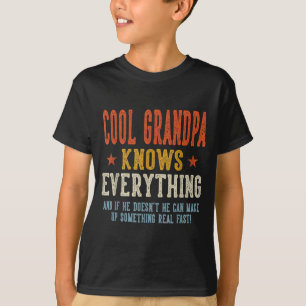 Cool grandpa knows everything father's day retro T-Shirt