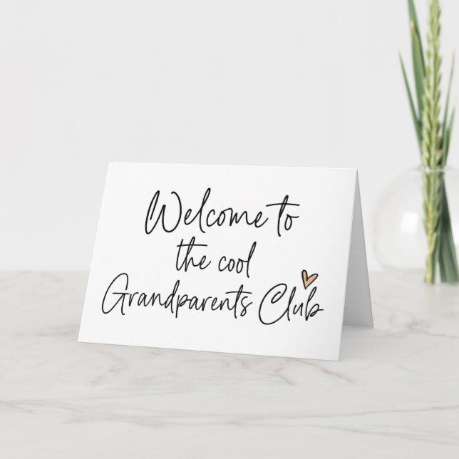 Cool Grandparents Club Baby Pregnancy Announcement (Front)