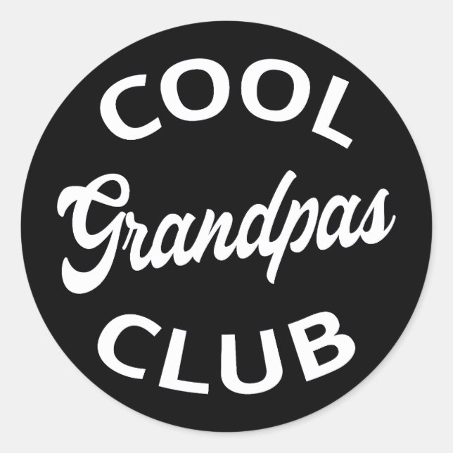 Cool Grandpas Club I Classic Round Sticker (Front)