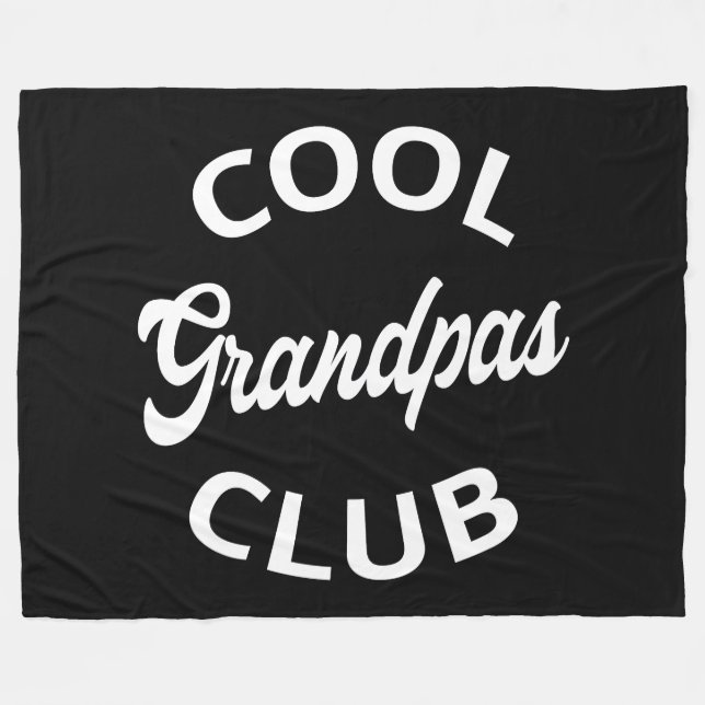 Cool Grandpas Club I Fleece Blanket (Front (Horizontal))