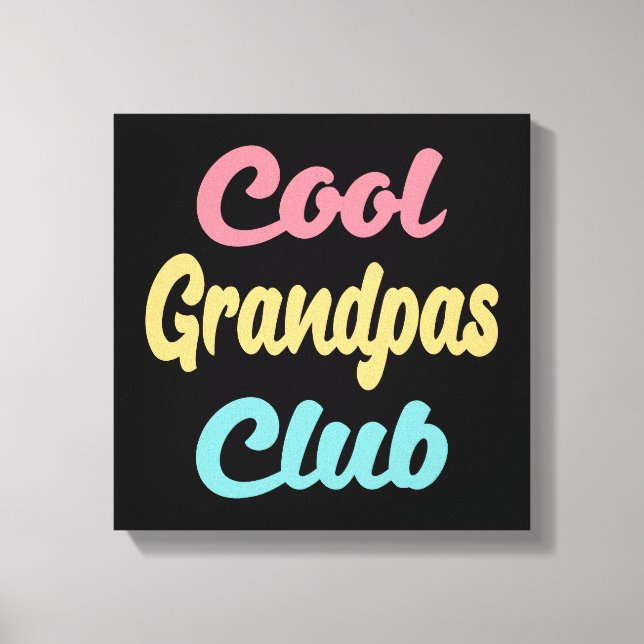 Cool Grandpas Club II Canvas Print (Front)