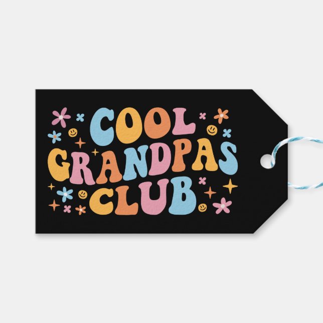 Cool Grandpas Club III Gift Tags (Front (Horizontal))