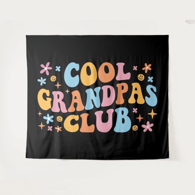 Cool Grandpas Club III Tapestry (Front (Horizontal))