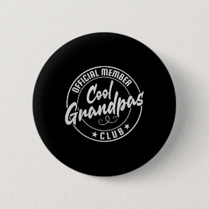Cool Grandpas Club Official Member Vintage  6 Cm Round Badge