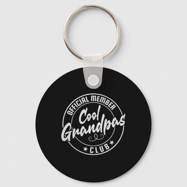 Cool Grandpas Club Official Member Vintage  Key Ring (Front)