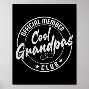 Cool Grandpas Club Official Member Vintage  Poster