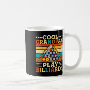 Cool Grandpas Play Billiards Retro Snooker Pool Pl Coffee Mug