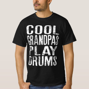 Cool Grandpas Play Drums Funny  For Drummer T-Shirt