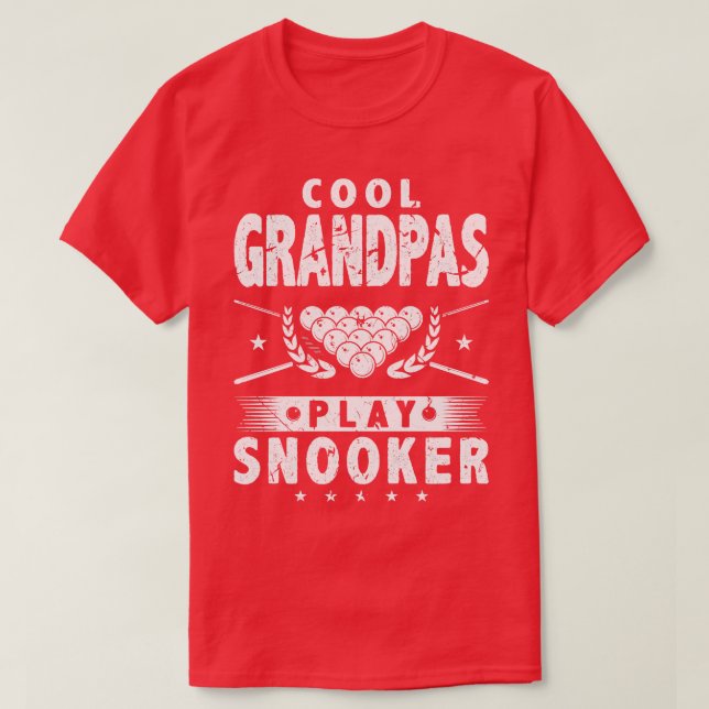 Cool Grandpas Play Snooker T-Shirt (Design Front)