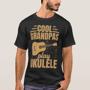 Cool Grandpas Play Ukulele  Player Music  Graphic T-Shirt