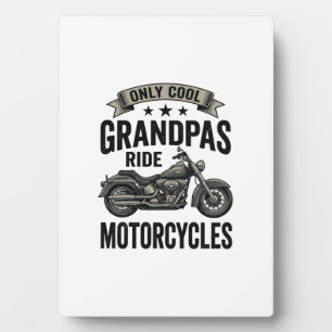 Cool Grandpas Ride Motorcycles Vintage Biker Shirt Plaque