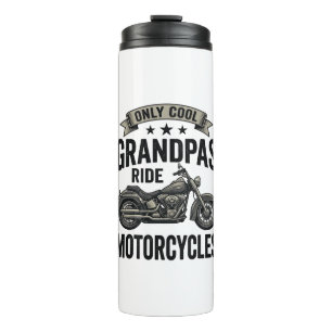 Cool Grandpas Ride Motorcycles Vintage Biker Shirt Thermal Tumbler