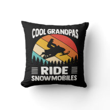 Cool Grandpas Ride Snowmobiles Vintage Sunset