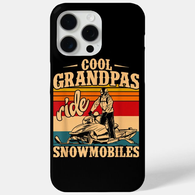 Cool Grandpas rides Snowmobiles Snowmobile Snowmob Case-Mate iPhone Case (Back)