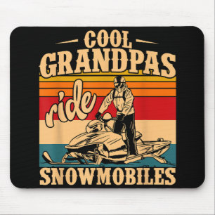 Cool Grandpas rides Snowmobiles Snowmobile Snowmob Mouse Mat