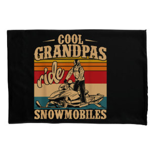 Cool Grandpas rides Snowmobiles Snowmobile Snowmob Pillowcase