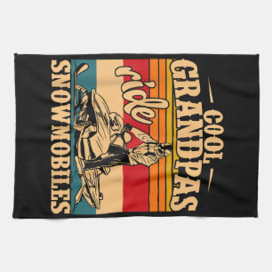 Cool Grandpas rides Snowmobiles Snowmobile Snowmob Tea Towel