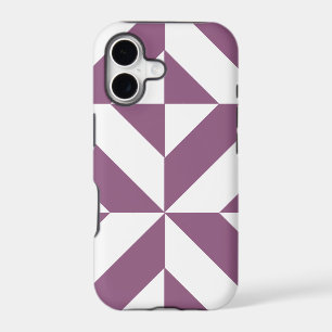Cool Grape Geometric Deco Cube Pattern