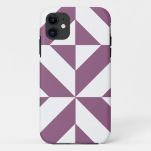 Cool Grape Geometric Deco Cube Pattern iPhone 11 Case