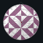 Cool Grape Geometric Deco Cube Pattern Dartboard<br><div class="desc">This abstract,  geometric cubed pattern will add vibrance and classic flair to any home or office decor. Always ready for you to personalise with your name and/or your loved one's name,  as well.</div>