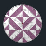 Cool Grape Geometric Deco Cube Pattern Dartboard<br><div class="desc">This abstract,  geometric cubed pattern will add vibrance and classic flair to any home or office decor. Always ready for you to personalise with your name and/or your loved one's name,  as well.</div>