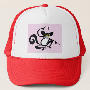 Cool graphic -AYE-AYE -Primate - lemur- pink Trucker Hat