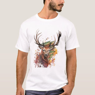 Cool Graphic Deer Buck Hunting Hunters Gift T-Shirt