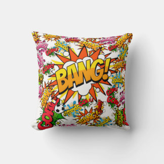 Cool Graphic Explosion Of Action Words  Cushion