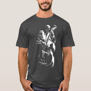 Cool Graphic Jazz Lovers Upright Bass Player T-Shirt