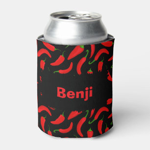 Cool Graphic Print Red Chilli Pepper Can Cooler