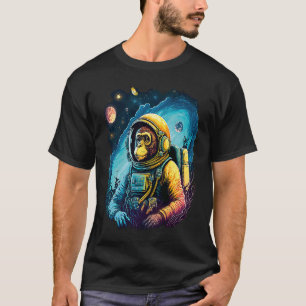 Cool Graphic Space Chimp Monkey Astronaut Cosmonau T-Shirt