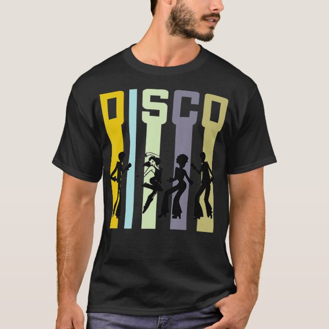 Cool Graphic Tees  Disco Lovers Vintage Design (Front)