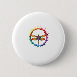 Cool Graphic Tie Dye Sunglasses Dragonfly Illustra 6 Cm Round Badge