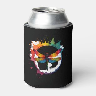 Cool Graphic Tie Dye Sunglasses Dragonfly Illustra Can Cooler