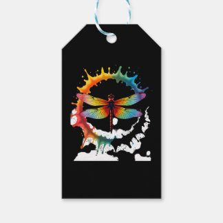 Cool Graphic Tie Dye Sunglasses Dragonfly Illustra Gift Tags