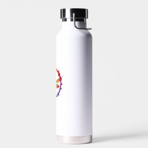 Cool Graphic Tie Dye Sunglasses Dragonfly Illustra Water Bottle