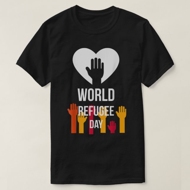 Cool Graphic World Refugee Day T-Shirt (Design Front)