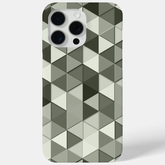 Cool Grayscale triangle geometric pattern Case-Mate iPhone Case (Back)