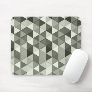 Cool Grayscale triangles geometric pattern Mouse Mat