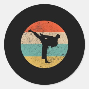 Cool Great Karate Boys' Shotokan Trainers  Classic Round Sticker