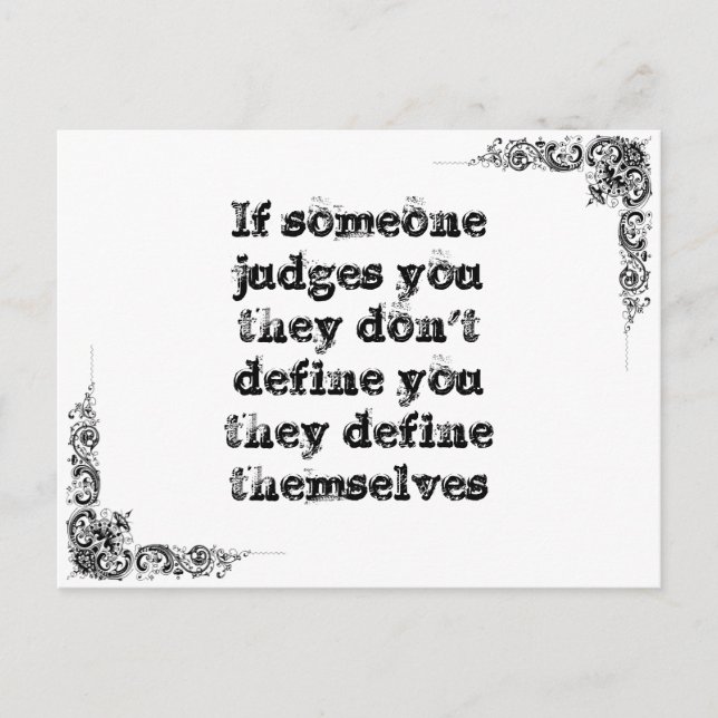 Cool great simple wisdom philosophy tao sentence postcard (Front)