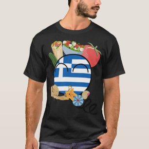 Cool Greece Countryhuman Countryball T-Shirt
