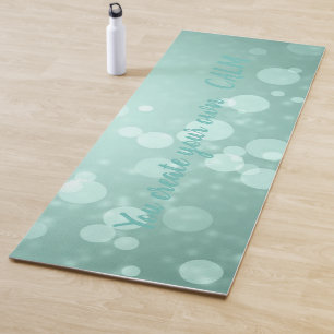 Cool Green  Bokeh -You Create Your Own Calm Yoga Mat