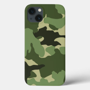 Cool Green Camo Military Camouflage Pattern Rugged iPhone 13 Case